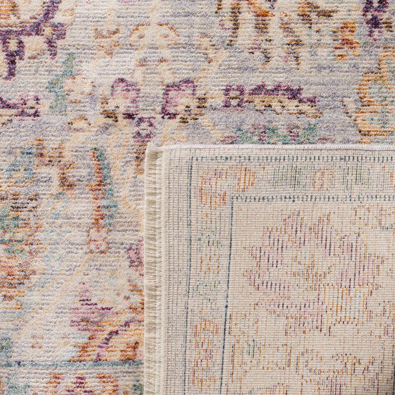 Illusion ILL710 Power Loomed Runner Rug - Light Grey/Cream - 2'3"x8' - Safavieh