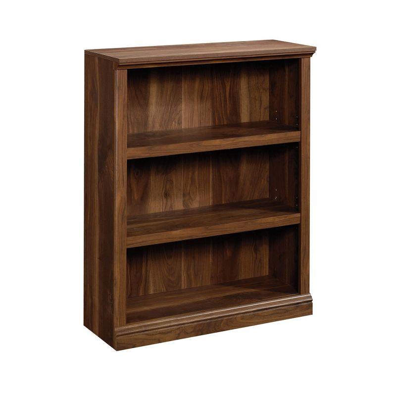 44" 3 Shelf Bookcase Walnut - Sauder: Mid-Century Modern, MDF, Metal Hardware