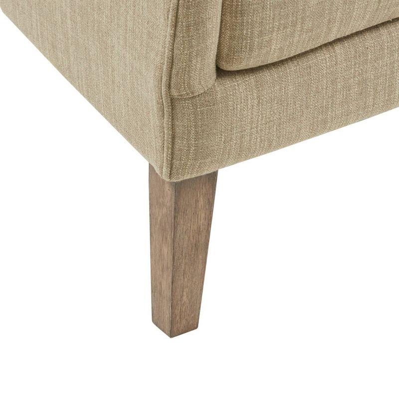 Aria Swoop Upholstered Wing Chair Taupe
