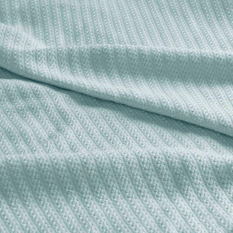Bed Blanket Liquid Cotton Twin Light Blue