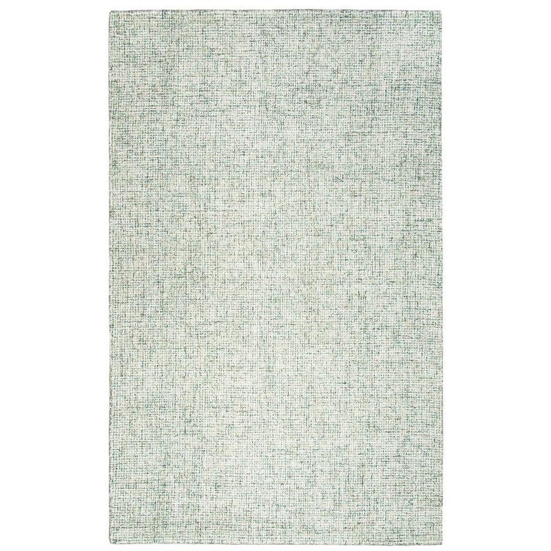 Britley Handmade Tufted Wool Area Rug in Light Green/Ivory