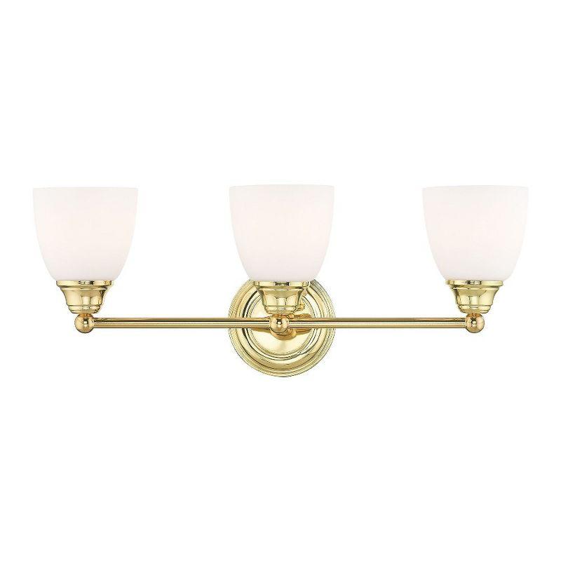 Livex Lighting Somerville 3 - Light Vanity in  Polished Brass