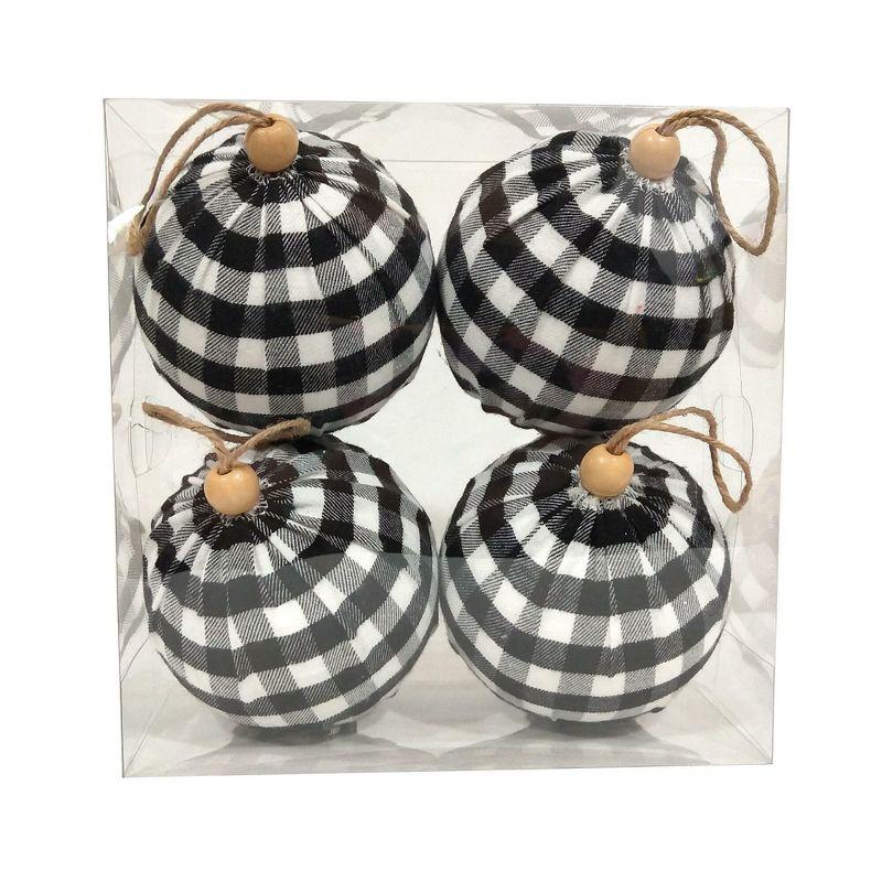 Vickerman Plaid Cloth Ball Ornament