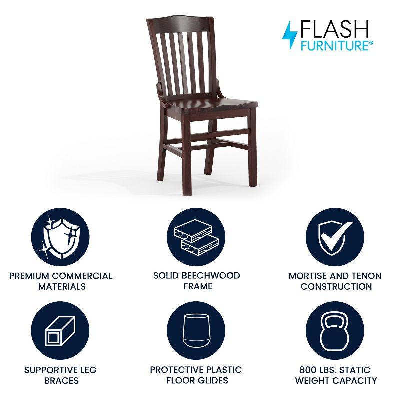 Flash Furniture HERCULES Series Finished School House Back Wooden Restaurant Chair