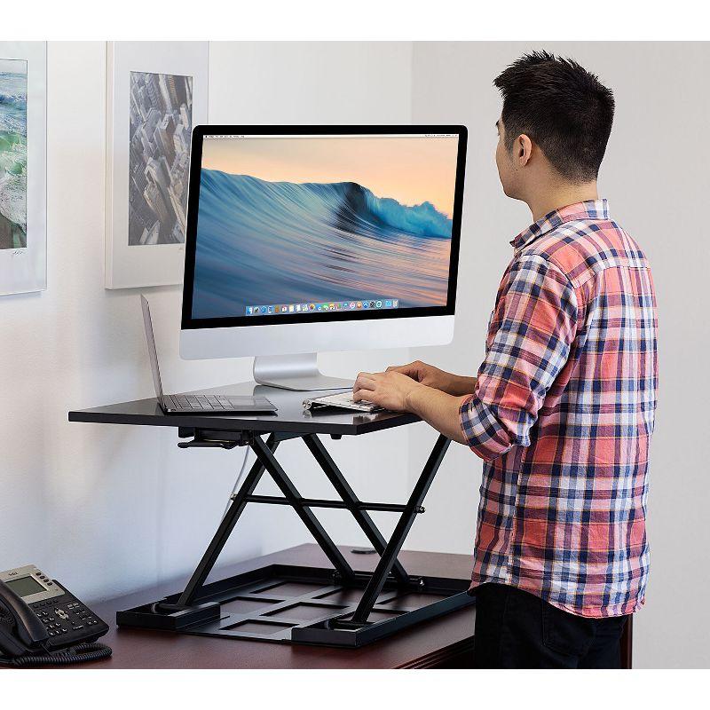 Adjustable Metal Base Standing Desk Converter