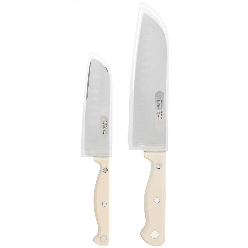 Keswick 2 Piece Santoku Knife Set with Linen Handles