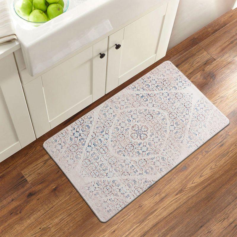 Ivory Geometric Anti-Fatigue Non-Slip Standing Mat