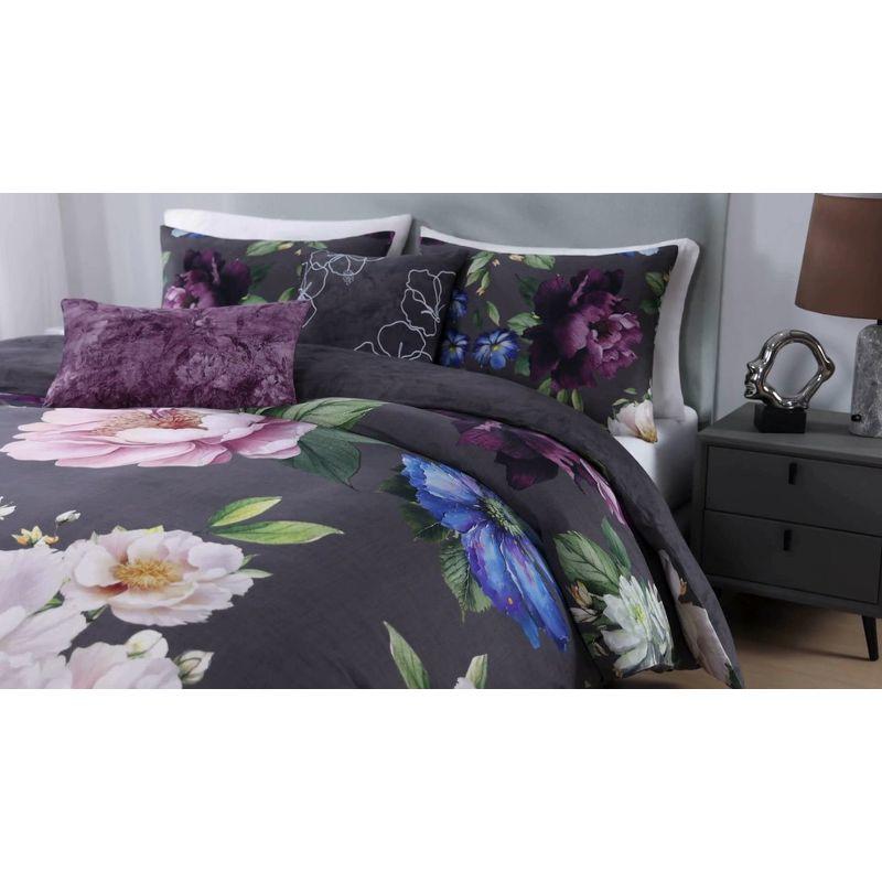 Bebejan Elegant Blossoms 100% Cotton 5-Piece Reversible Comforter Set