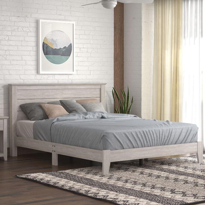 Galano Harlowin Wood Frame Queen Platform Bed With Headboard