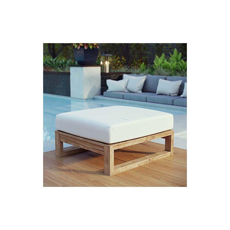 Modway Upland Outdoor Patio Teak Ottoman