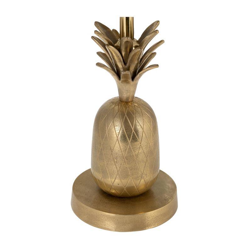 Gold Pineapple 24" Round Metal Side Table