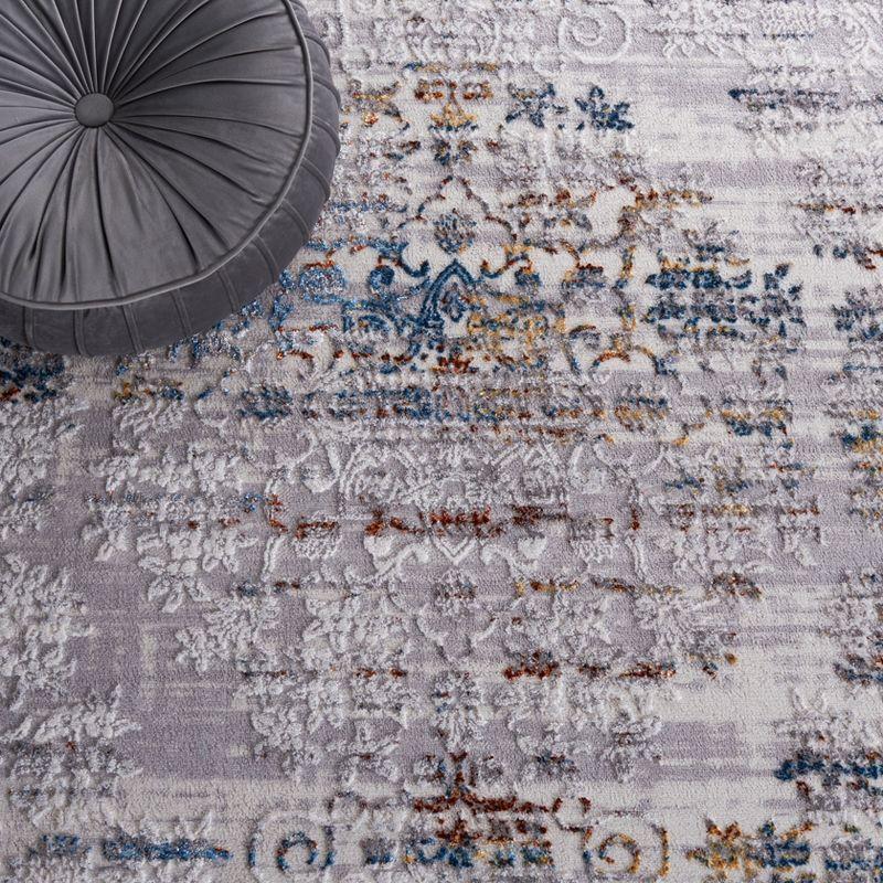 Amelia ALA298 Power Loomed Area Rug - Gray/Blue Gold - 8'x10' - Safavieh.