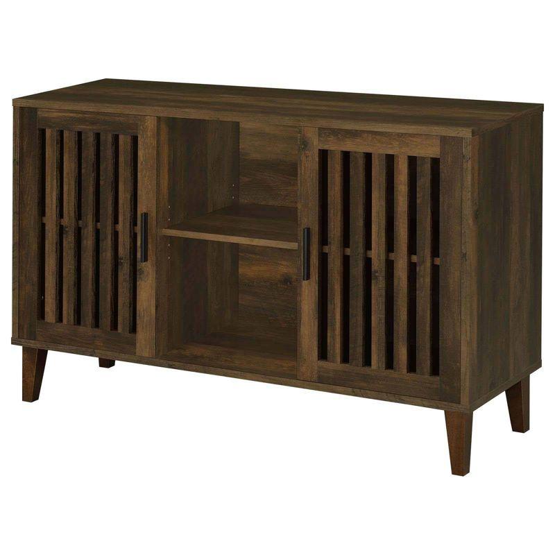 Coaster Torin Farmhouse 2 Door Wood Accent Cabinet Dark Pine