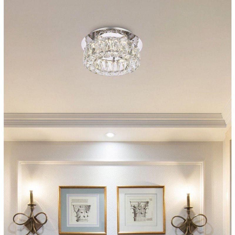 Elegant Lighting Monroe 12 inch LED single flush mount in chrome