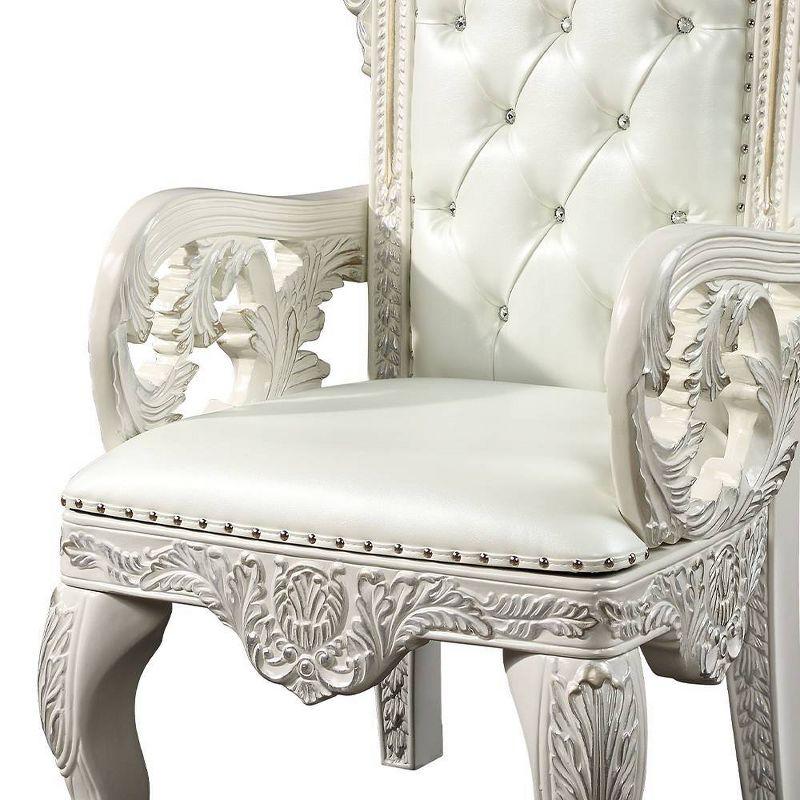 Tufted Faux Leather Upholstered Armchair