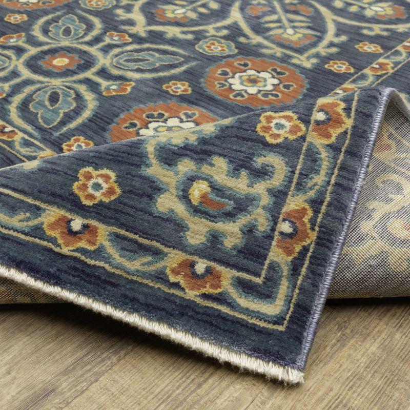 Oriental Weavers Francesca FR11B Blue/ Rust Indoor Area Rug - 3'3" x 5'