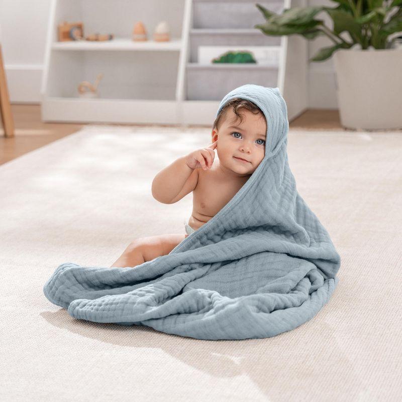 Comfy Cubs Comfy Cubs Hooded Baby Towels - 6 Layer, 100% Muslin Cotton - Large 32 X 32 Inch - 2-Pack Unisex (Set of 2)