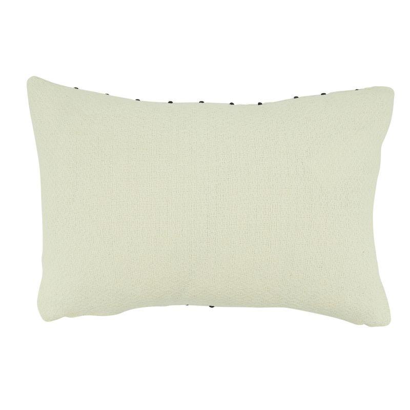 Saro Lifestyle Twisted Cord Appliqué Design Poly-Filled Throw Pillow