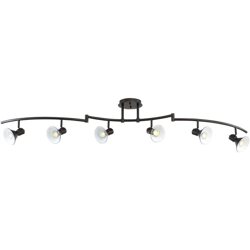 Rhodes 62'' Bronze Metal 6-Head LED Track Light Fixture