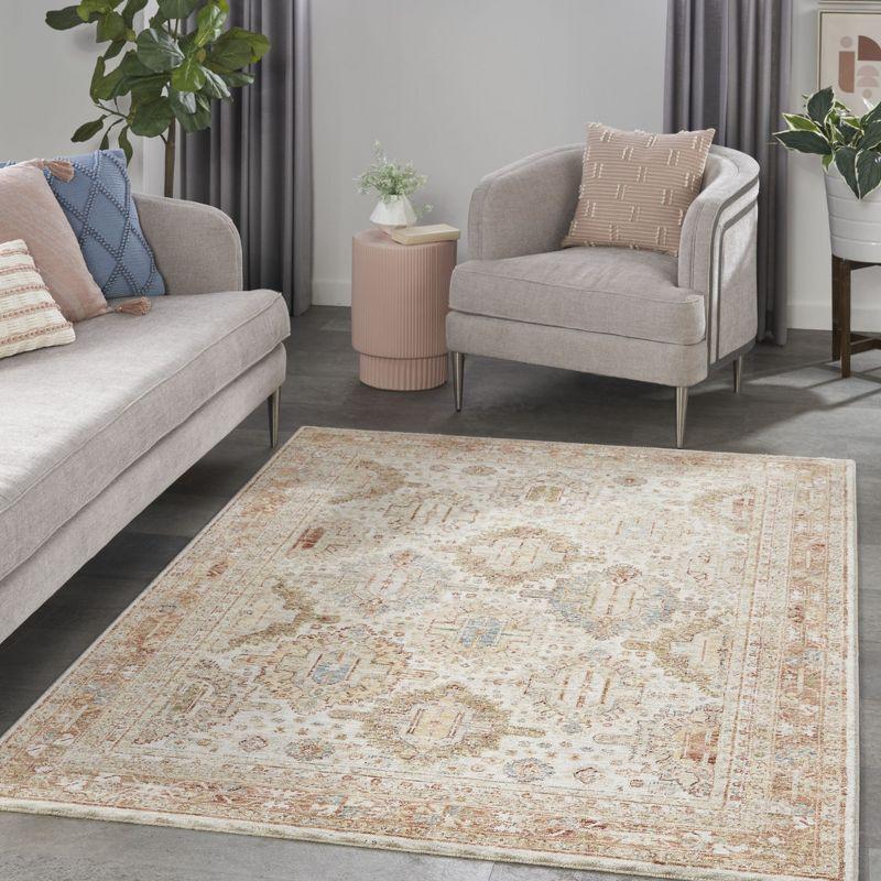 Nourison Petra Oramental Indoor Rug Ivory Multi 5'3" x 7'8"