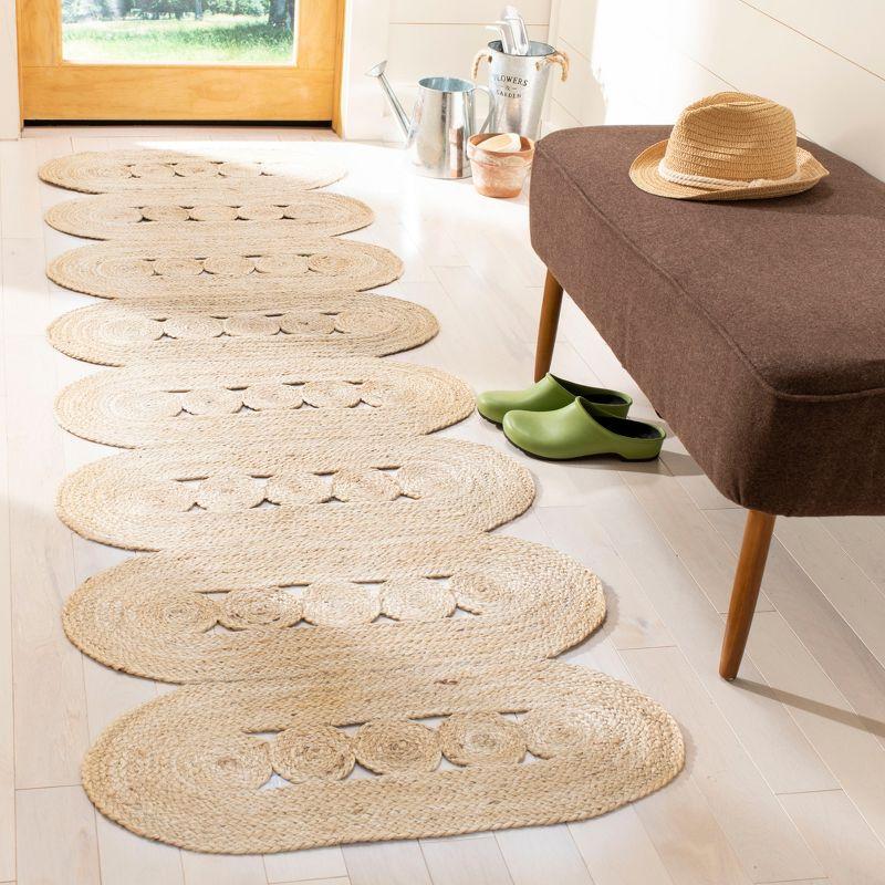 Ivory Natural Hand-Knotted Jute & Sisal Runner Rug - 27" x 12"