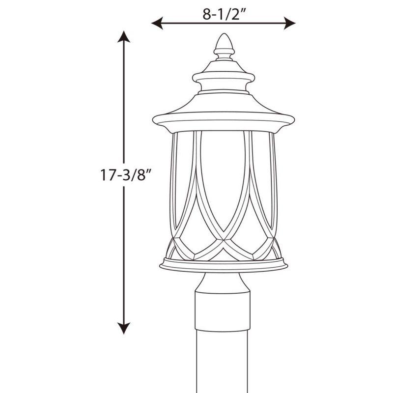 Aged Copper 17" Ceramic Outdoor Post Lantern