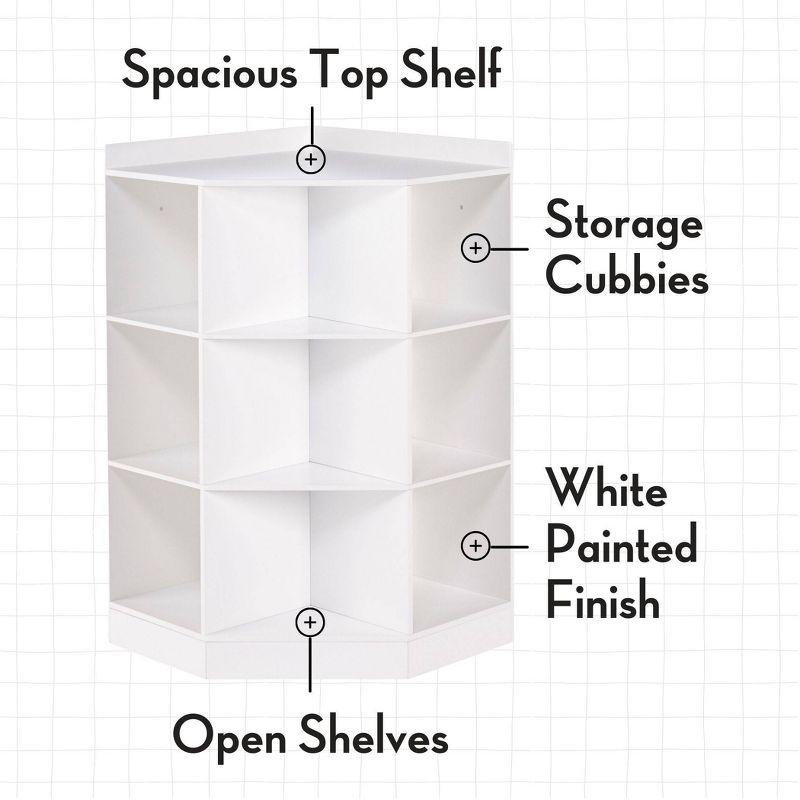 Kids' 6 Cubby with 3 Shelf Corner Cabinet - RiverRidge