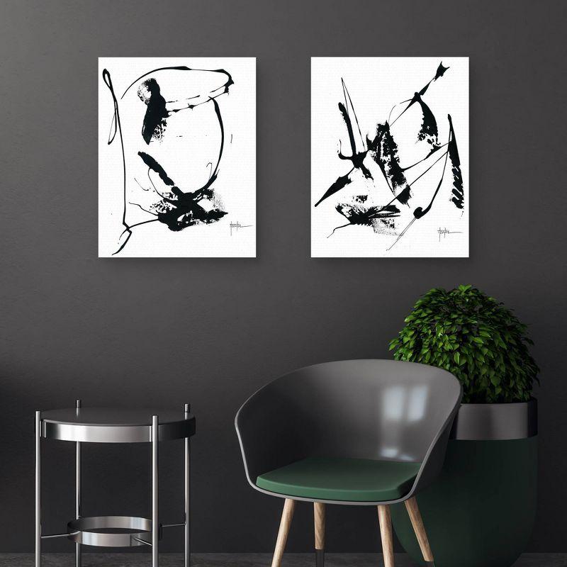 (Set of 2) 22" x 28" Memories 1 and 2 by Dan Houston Canvas Art Prints - Masterpiece Art Gallery: Vertical Abstract Wall Decor for Living Room