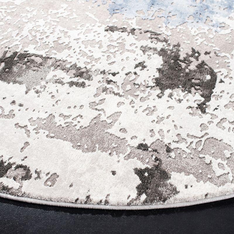 Craft CFT820 Loomed Indoor Area Rug - Grey/Blue - 6'7"x6'7" Round - Safavieh