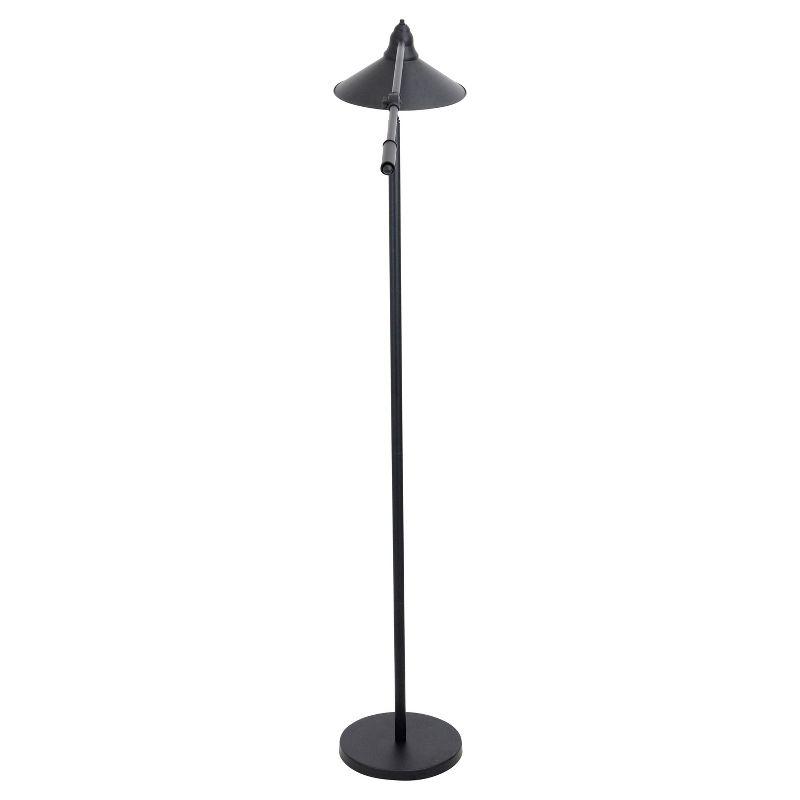 Adjustable Paddy 66'' Black and Gold Industrial Floor Lamp