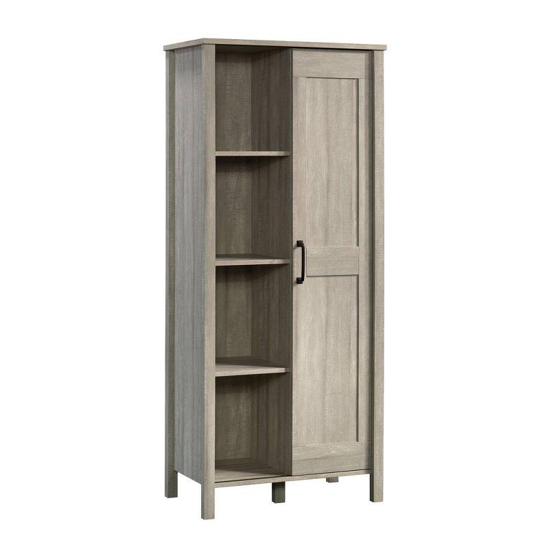 Storage Cabinet with Sliding Door Spring Maple - Sauder: Farmhouse Style, 8 Adjustable Shelves, MDF Construction