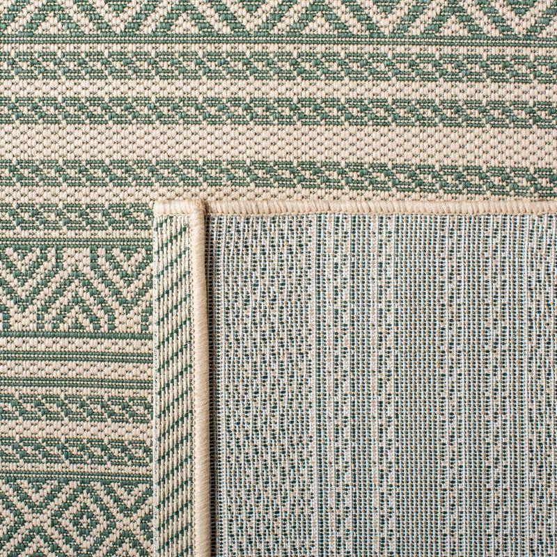 Courtyard CY6866 Power Loomed Indoor/Outdoor Area Rug - Beige/Dark Green - 8'x10' - Safavieh.
