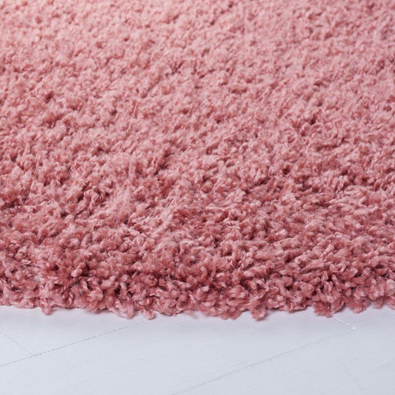 Venus Shag VNS520 Power Loomed Indoor Area Rug - Pink - 6'7" Round - Safavieh
