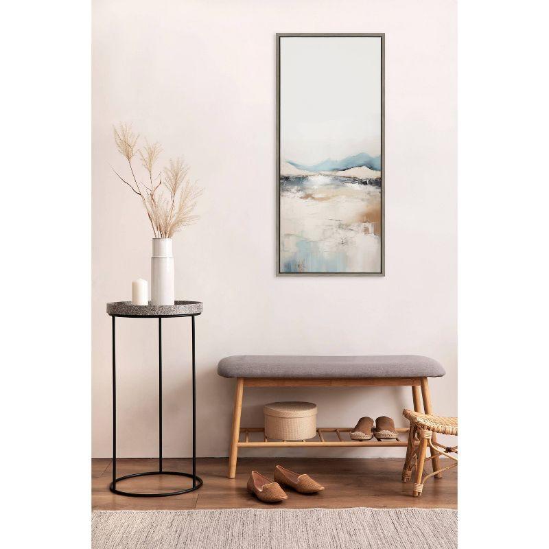 Kate & Laurel All Things Decor 18"x40" Sylvie Tranquil Landscape IV Framed Canvas by Amy Lighthall Gray