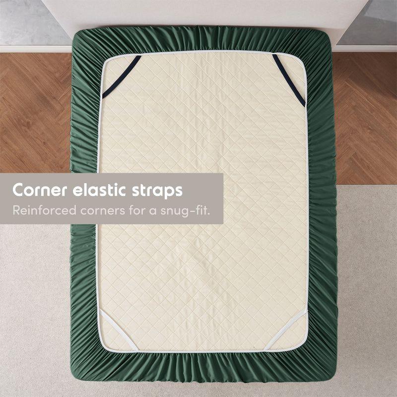 Nestl Fitted Sheet Cal King Size, Extra Deep Pocket Fitted Sheet Only, Ultra Soft Microfiber Fitted Bed Sheet Fits up to 24" Mattress - Hunter Green