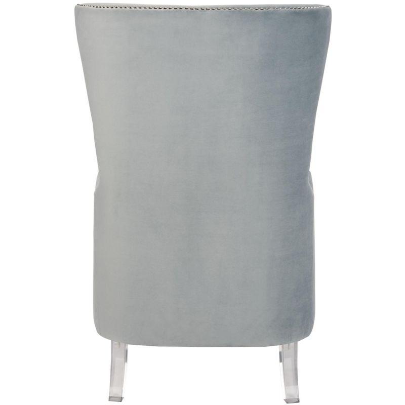 Geode Modern Wingback Chair - SFV4745 - Light Silver - Safavieh Couture