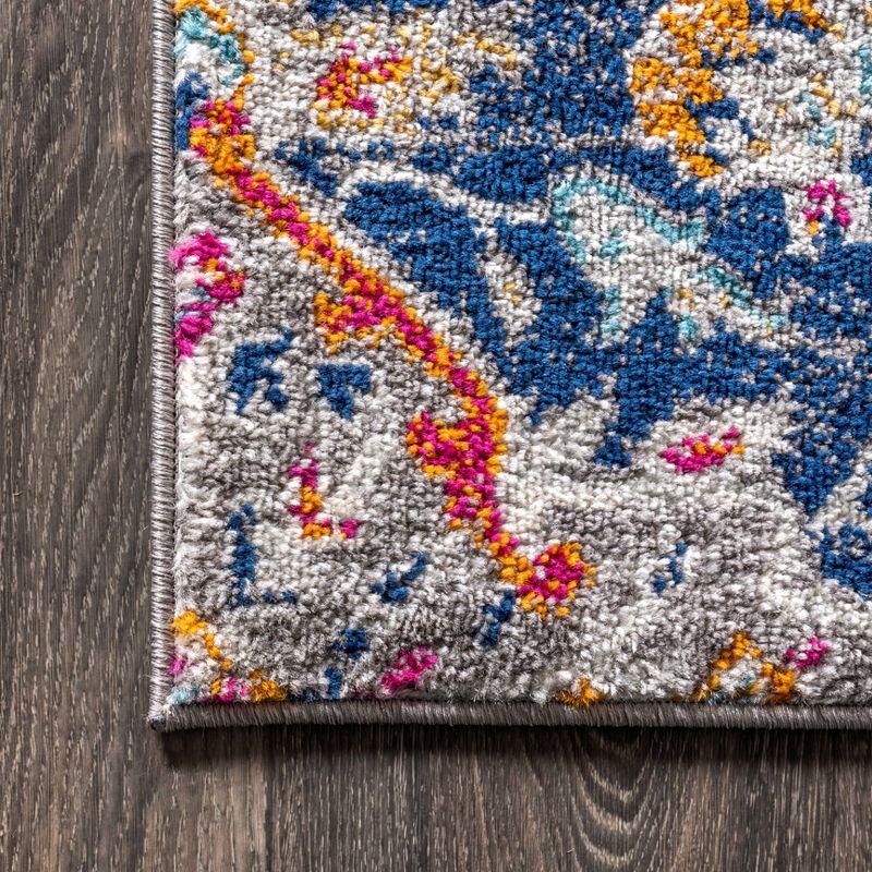 JONATHAN Y Bohemian FLAIR Boho Vintage Medallion Blue/Multi 3 ft. x 5 ft. Area Rug