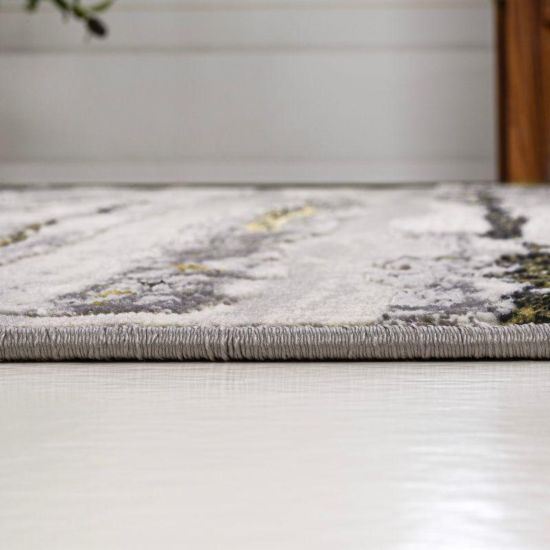 3'x5' Batten Modern Stripe Area Rug, Gray/Black - JONATHAN Y
