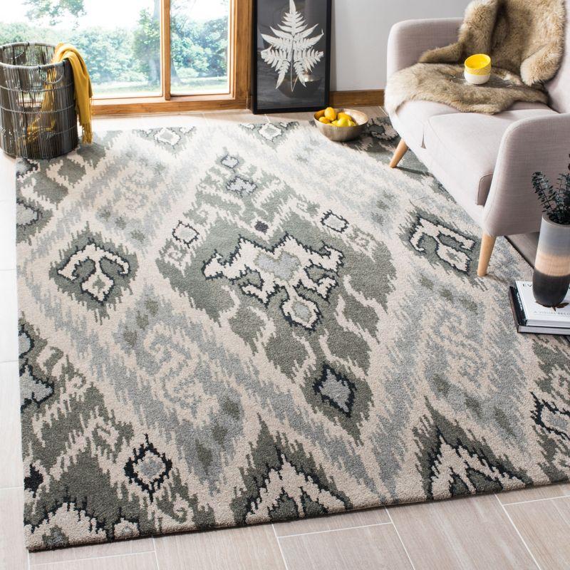 Hand-Tufted Capri Elegance Multi-Grey Wool and Viscose Silk Rug