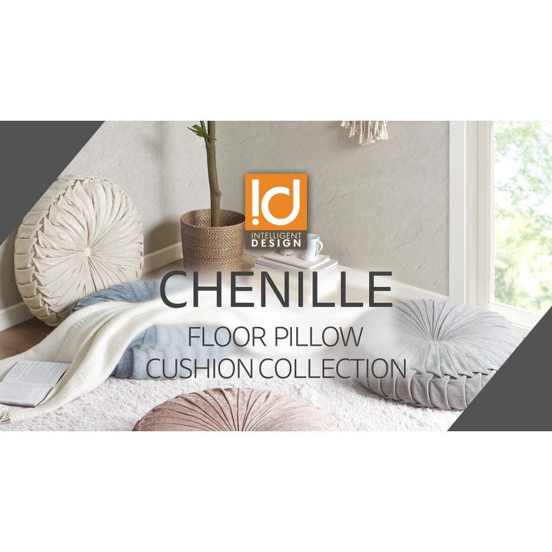 Intelligent Design Loretta Poly Chenille Round Floor Pillow Cushion