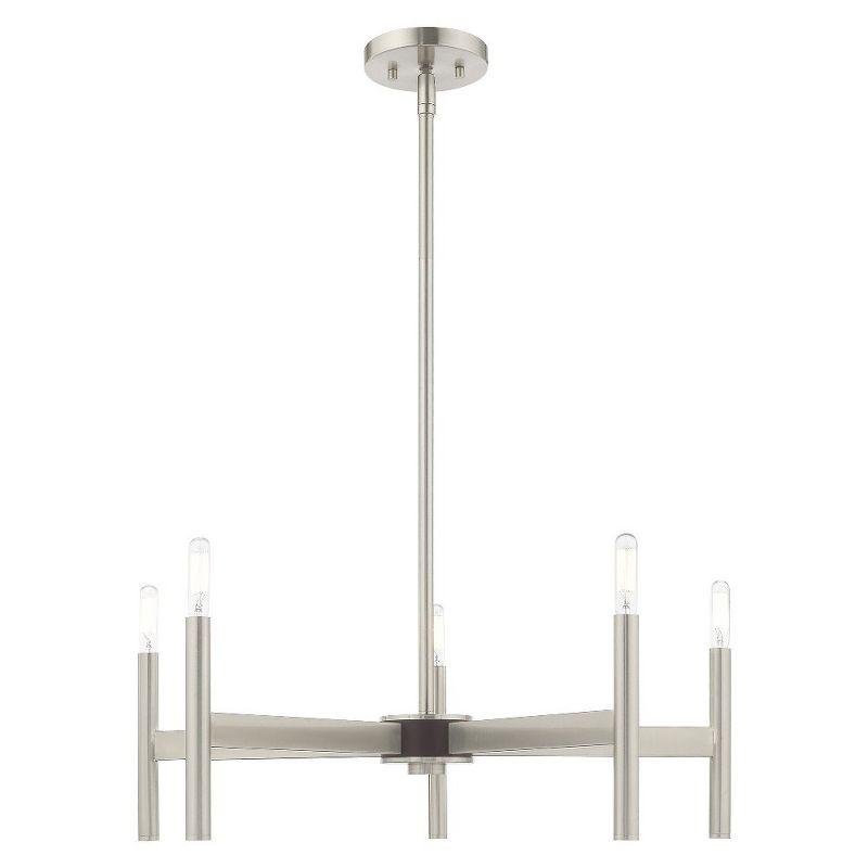Livex Lighting Copenhagen 5 - Light Chandelier in  Brushed Nickel