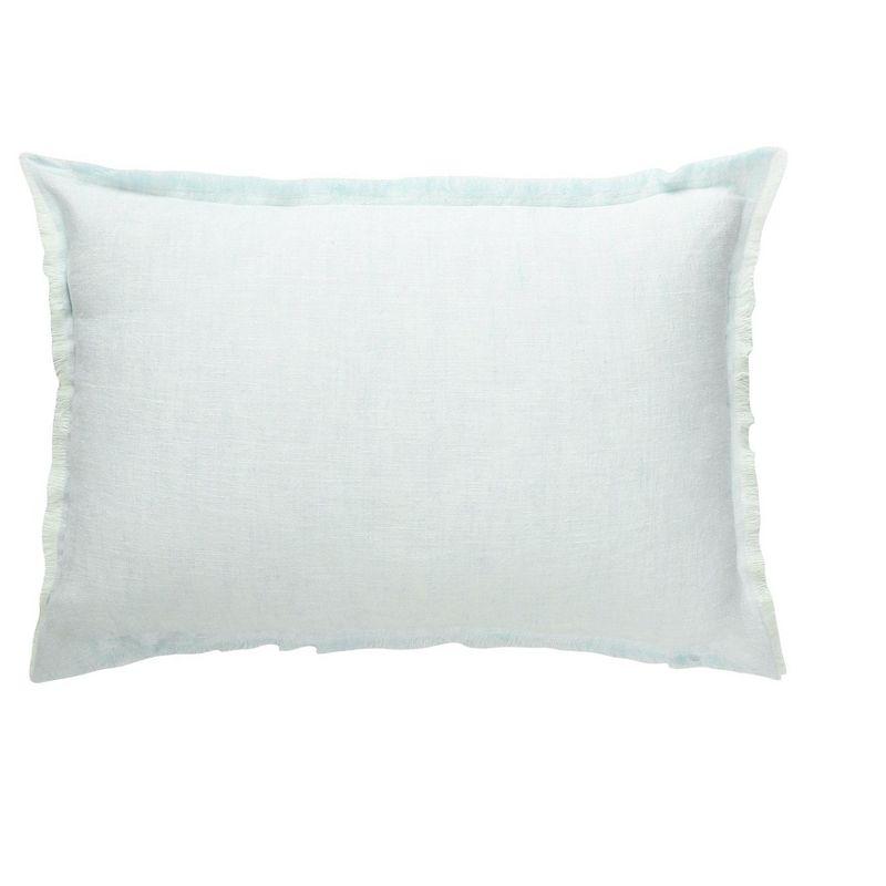 Anaya Fringed Linen Reversible Throw Pillow