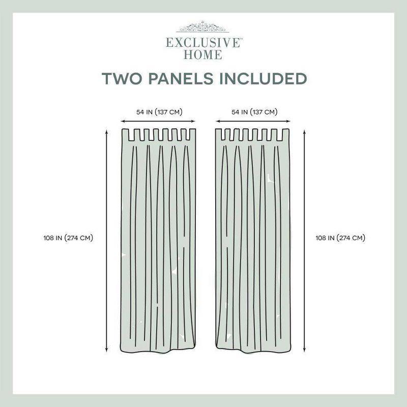 Set of 2 Indoor/Outdoor Solid Cabana Tab Top Window Curtain Panel - Exclusive Home