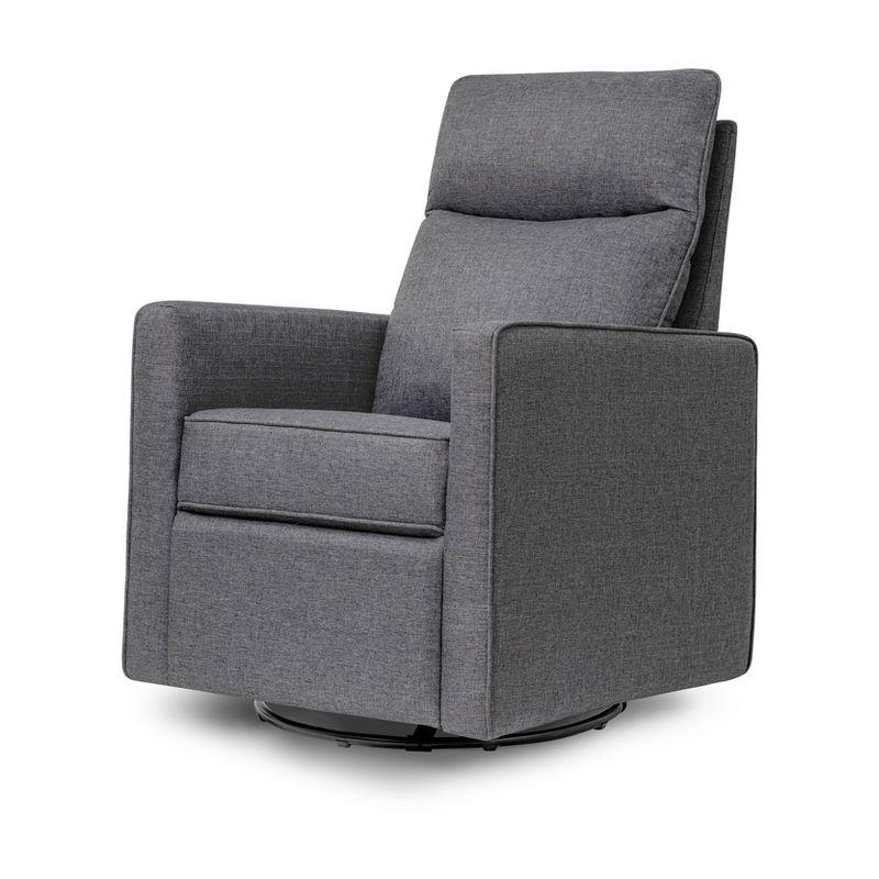 Shadow Gray Gabby Pillowback Swivel Glider Chair