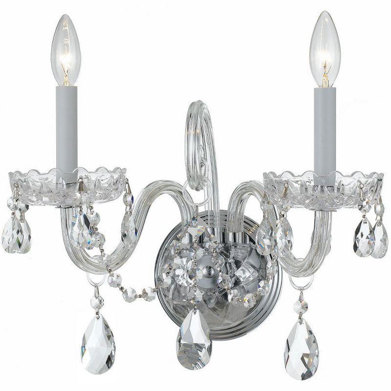 Crystorama Lighting Traditional Crystal 2 - Light Sconce in  Polished Chrome
