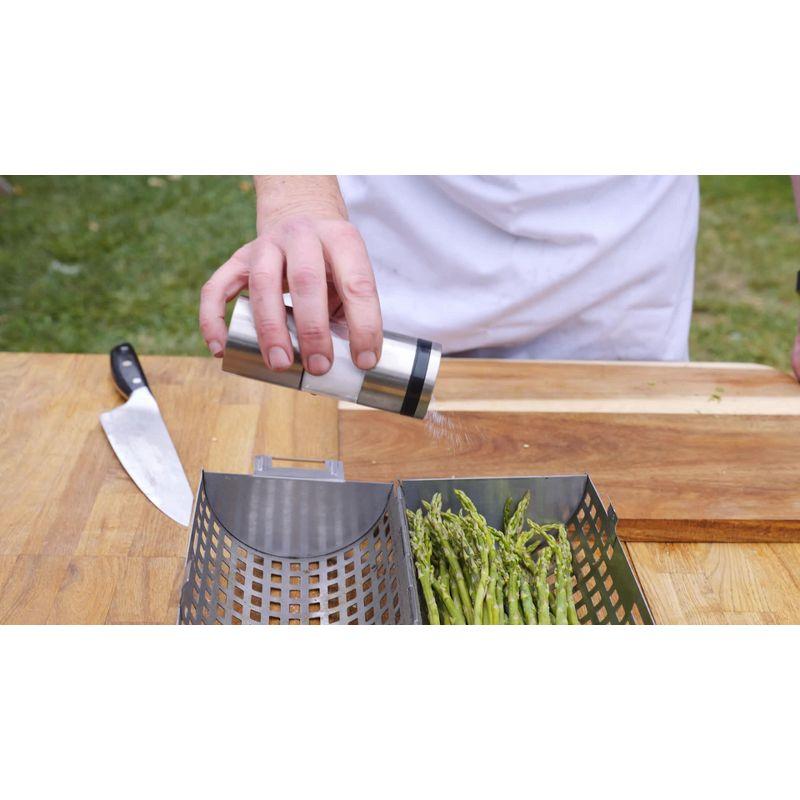 BBQ Dragon Cabinet System Stainless Steel Spice Jar & Rack Set with Adjustable Racks