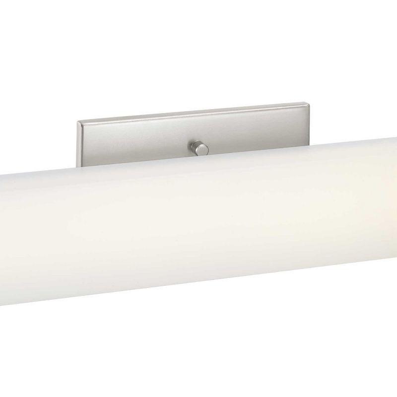 Progress Lighting Phase 2.1 1-Light LED Brushed Nickel Linear Bath Light with Acrylic Shade