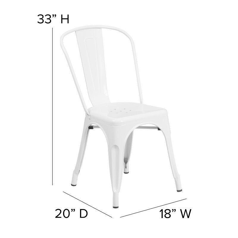 Flash Furniture Commercial Grade Metal Indoor-Outdoor Stackable Chair