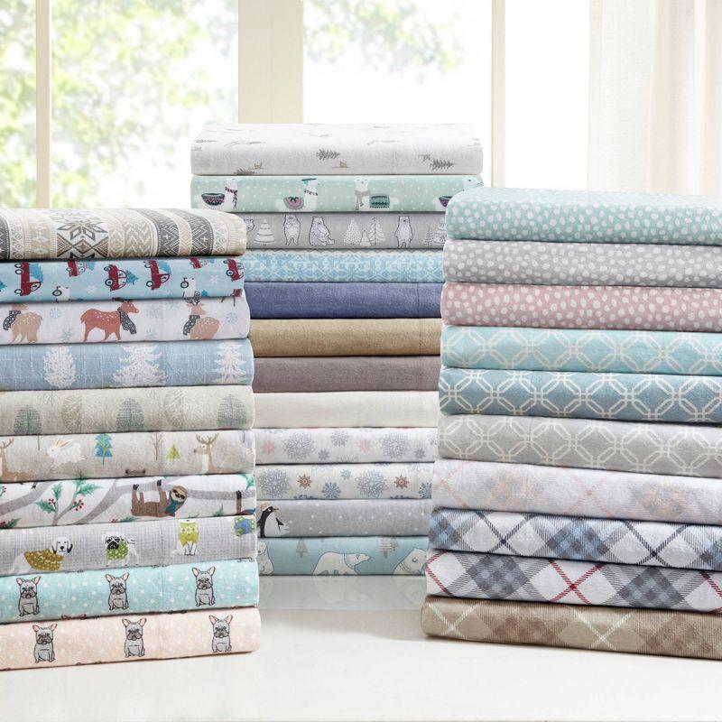 Madison Park Cozy Flannel 100% Cotton Sheet Set