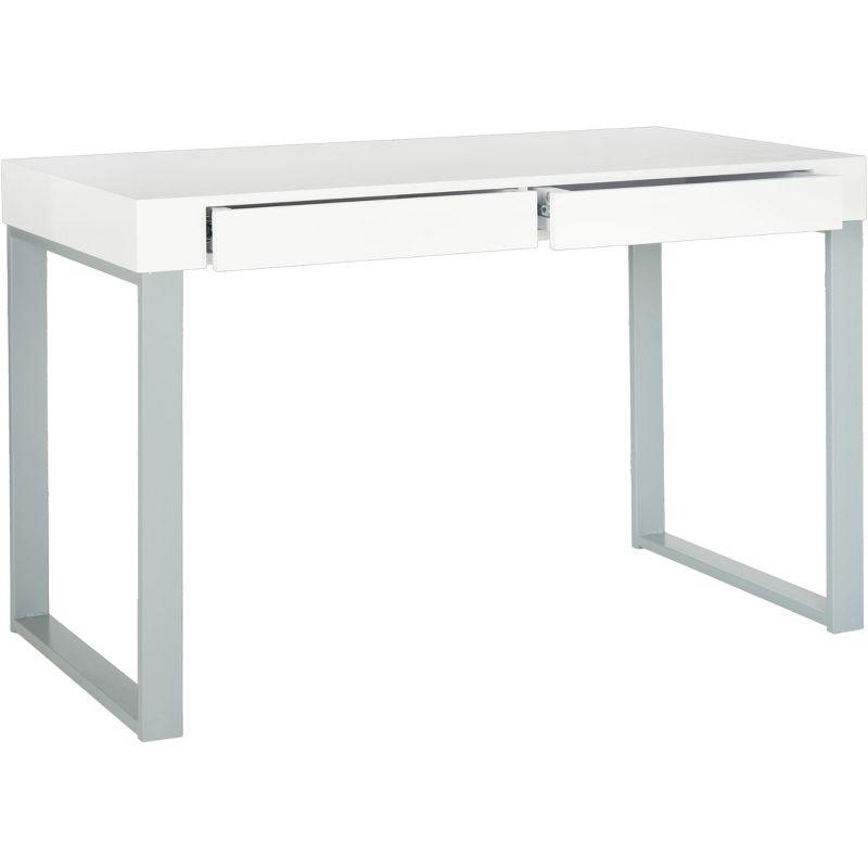 Barton Desk - White/Grey - Safavieh